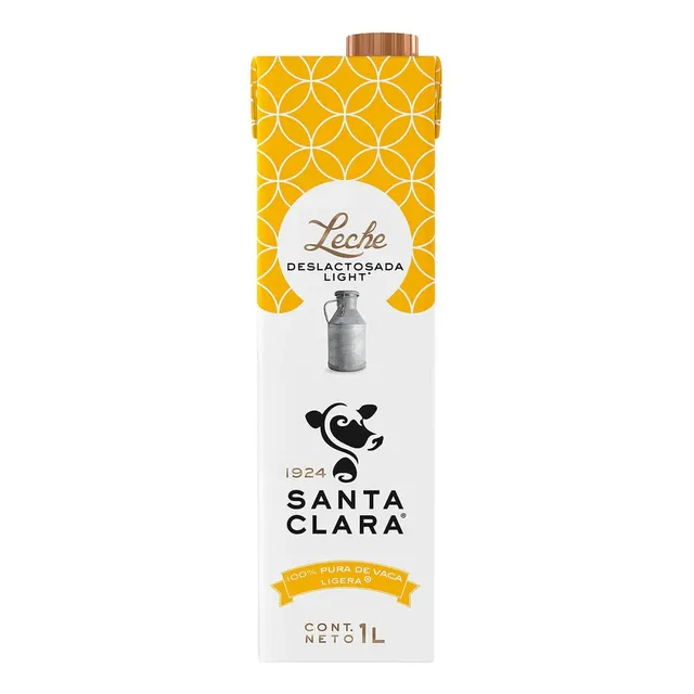 Leche Santa Clara Deslactosada Light -paquete De 6pz De 1lt