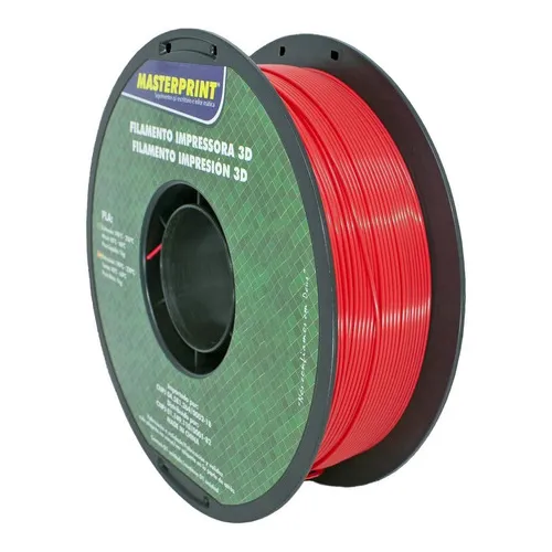 Filamento Pla Vermelho - Rolo 1kg (1.75mm) Masterprint