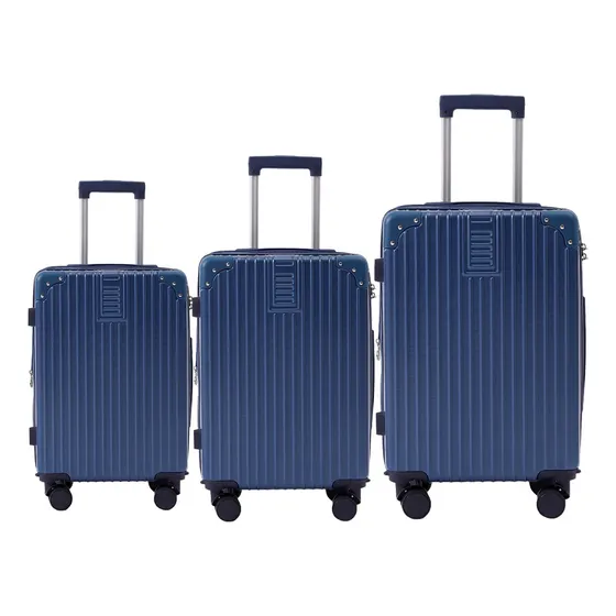 Kit Mala De Viagem 32, 23, 10kg Com Rodinhas 360°  Blue Lion