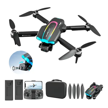 Drone Xt105 Profissional Câmera Brushless Full Hd 2 Baterias Cor Preto