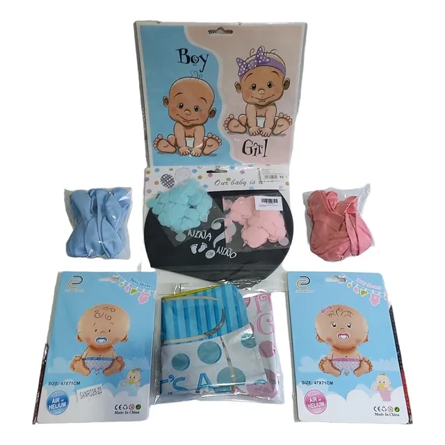 Kit Decoración Revelación De Sexo O Baby Shower Niño.