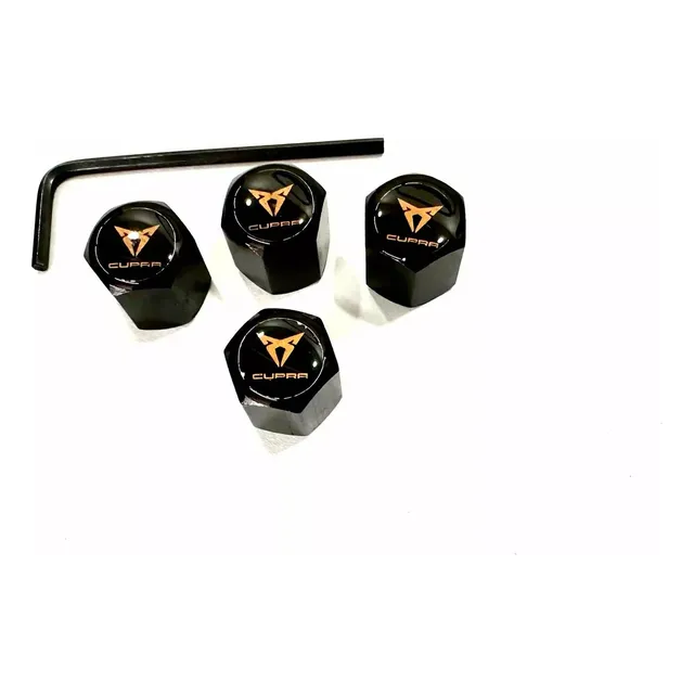 Tapones De Válvula Para Llantas Logo Cupra Antirrobo Negro
