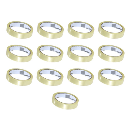 Gg Embalagens Kit 13 Durex Fita Adesiva 18mm X 50 Metros Gg Embalagens Kit 13 Durex Fita Adesiva 18mm X 50 Metros