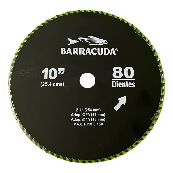 Disco Zoqueo Incolma Barracuda 254mm 80 Dientes Para Guadaña