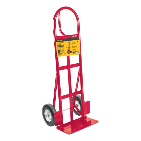 Diablo De Carga 370 Kg Ruedas Sólidas De Hule Rojo