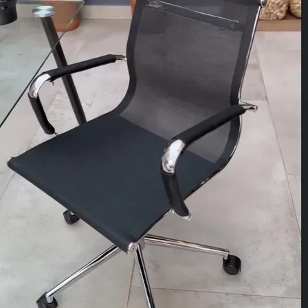 Cadeira Escritório Executiva Diretor Tela Mesh Bege Preto Tela Mesh