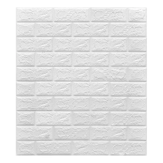 Placas Autoadhesivas Ladrillo Blanco 70x77 Cms (pack X 10)