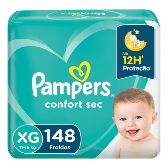 Fralda Descartavel Infantil Confort Sec Xg 148 Pampers