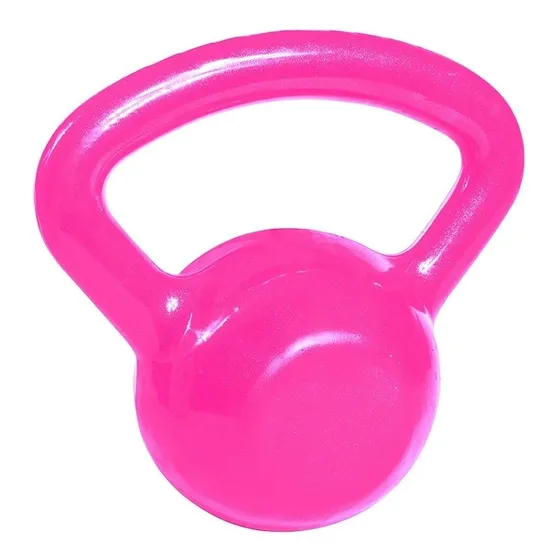 Kettlebell Emborrachado 6kgs Rosa Crossfit Treino Funcional