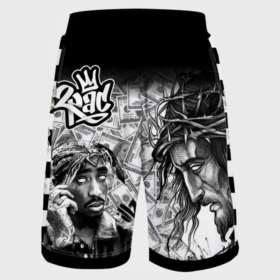 Bermuda | Short Two 2 Pac Tupac Hip Hop Rap Rapper