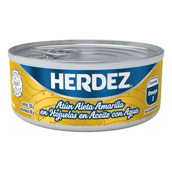 Atun Herdez Hojuelas En Aceite Con Agua 130 Grs