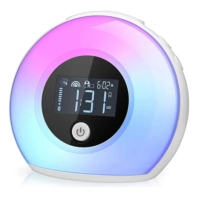Bocina Bluetooth Con Luz De Despertador Music Sleep Lamp Sg1 Blanco