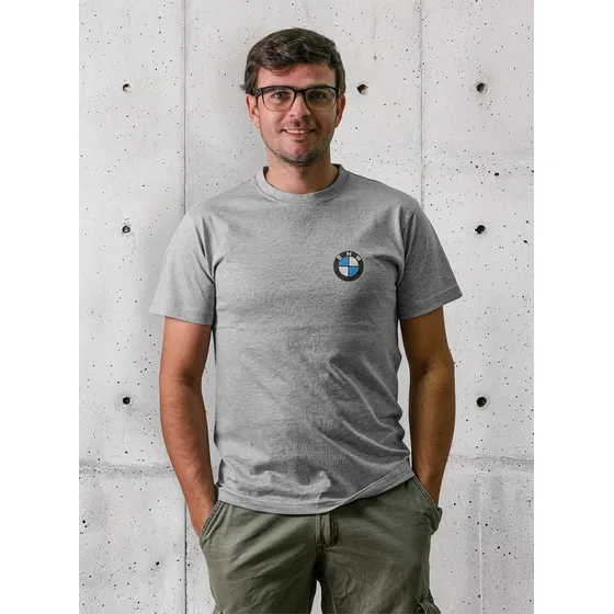 Camiseta T-shirt Remera Masculina Regalo Bordado Logo Bmw