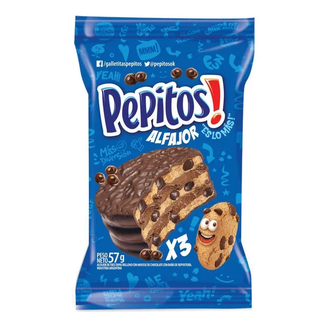 Alfajor Pepitos Triple X 57 Gramos