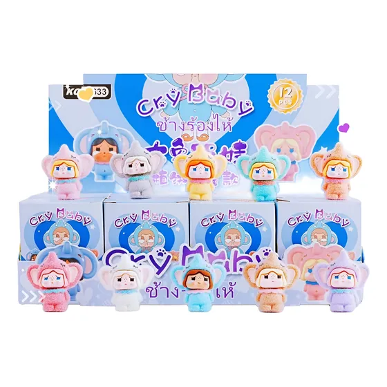 Muñeco Mini Labubu, The Power Puff Girls, Cry Baby Blind Box