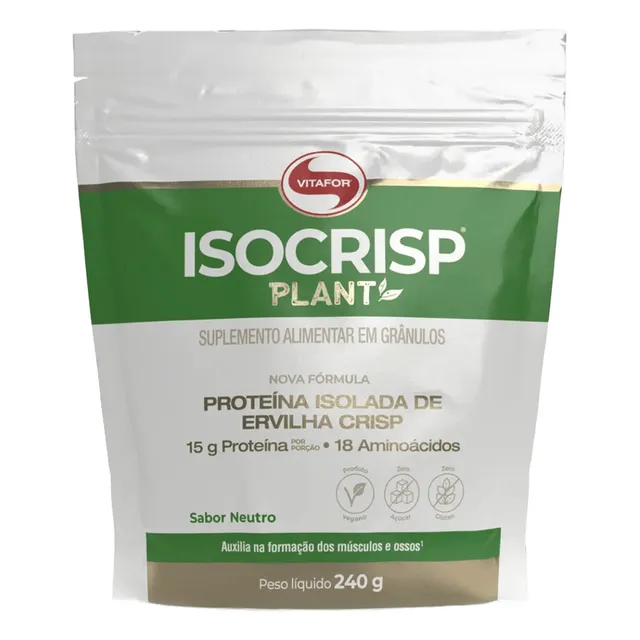Isocrisp Plant - Isocrisp Vegan 240g Vitafor Sabor Neutro