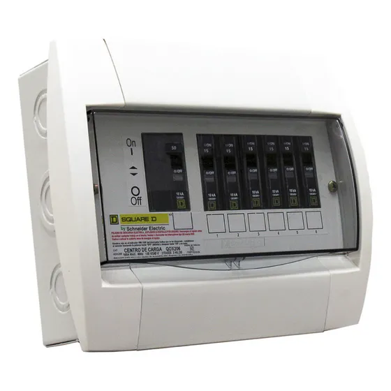 Centro Carga 2 Interruptores Principales 6 P Square D Qox206