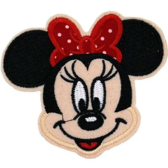 3 X Inch Diseño Mouse Minnie Roja Logo Insignia Para Coser