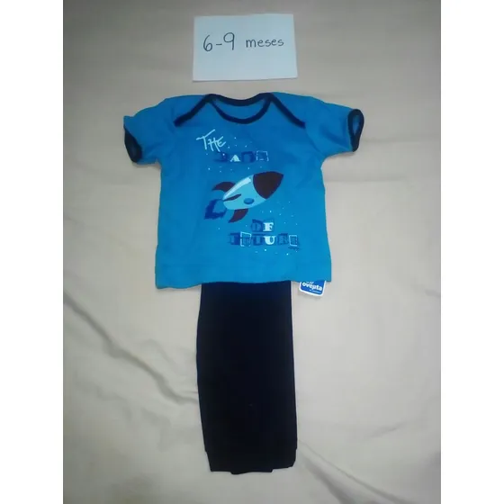 Pijama Bebe Varon Ovejita 100 % Algodon Talla 6-9 Meses