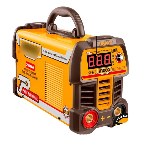 Soldadora Mma Inverter 200 Amp Ingco Color Amarillo Frecuencia 50/60hz