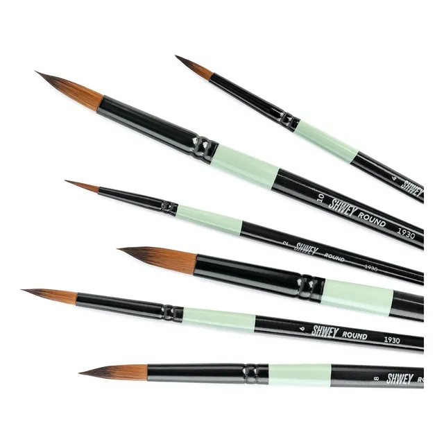 Pack X6 Pincel Artistico Shwey Studio- Puntas A Eleccion!!