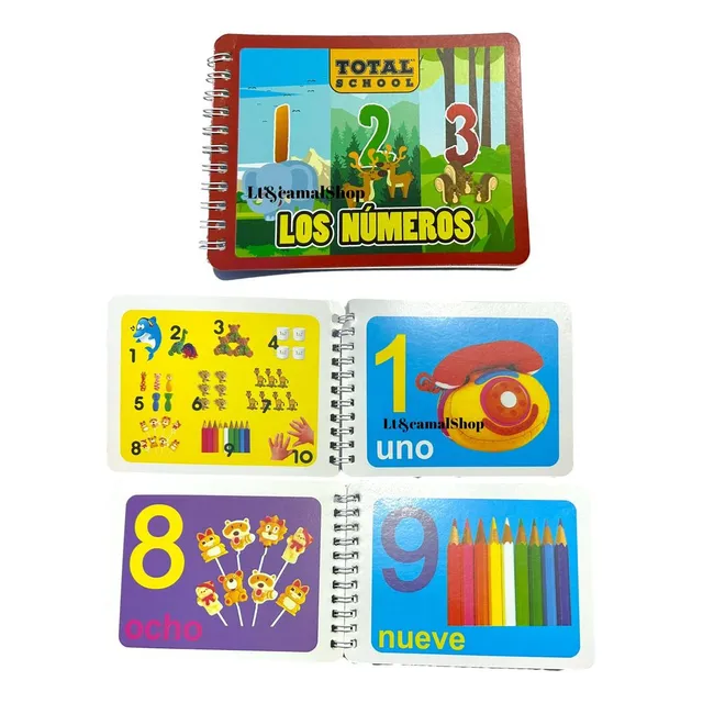 Cuaderno Educativos Niños Niñas Números Y Animales Objetos 