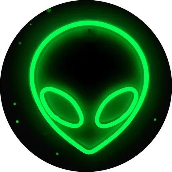 Figura En Neon Et Extraterrestre Marciano Usb Y Pila