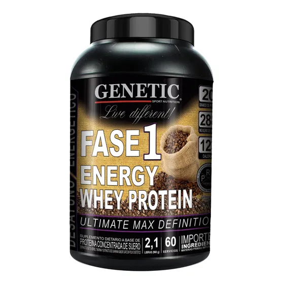 Batido Proteico Reemplaza Comidas Energía Fase 1 2lb Genetic Sabor Café