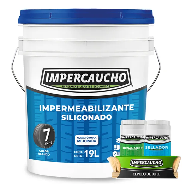 Impermeabilizante Impercaucho - Aislante De Frio Y De Calor. Blanco Satinado