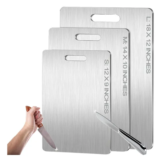 Tabla Cortar Titanio Nueva Puro Para Cocina Doble Cara Grado