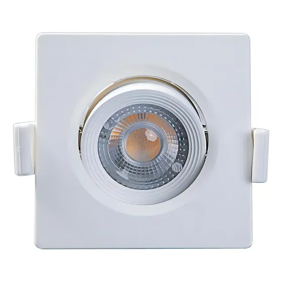 Spot Led De Embutir Quadrado Mr11 3w Taschibra Kit C/12 Pçs Luz Quente (3000k) Cor Branco Voltagem 127/220v