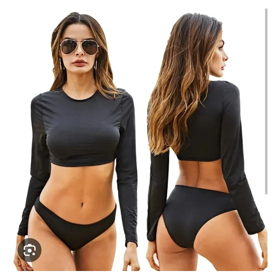 Traje Baño Semi Hil Trajebaño Traje De Baño Manga Larga Biki