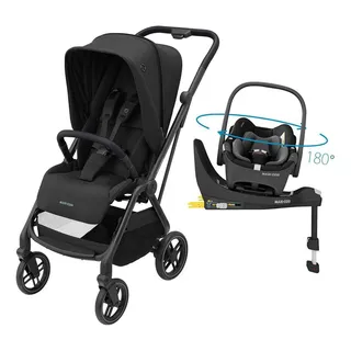 Carrinho LeonaÂČ Black BebĂȘ Conforto E Base Isofix Maxi Cosi Carrinho LeonaÂČ Black BebĂȘ Conforto E Base Isofix Maxi Cosi