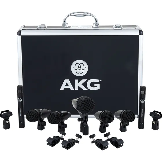 Maleta De Microfones Akg Drum Set Session 1 Para Bateria Cor Preto