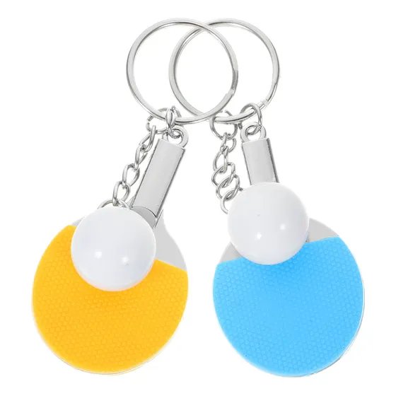Llaveros Pequeños Con Forma De Pelota De Tenis De Mesa, 2 Un