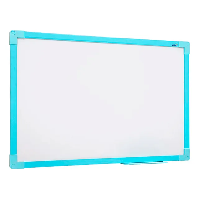 Lousa Quadro Branco Mini Magnético 30x20cm Soft Azul Stalo