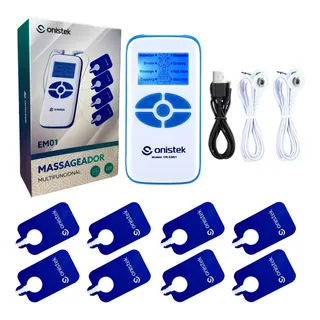 Massageador Portátil Elétrico Muscular Pescoço Coluna Pernas Azul