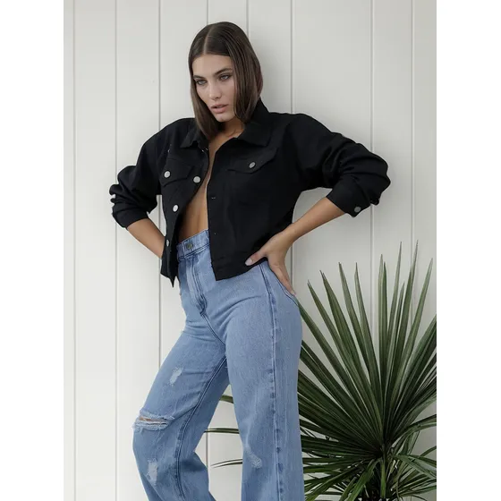 Campera Mujer Jean Artemisa Negra
