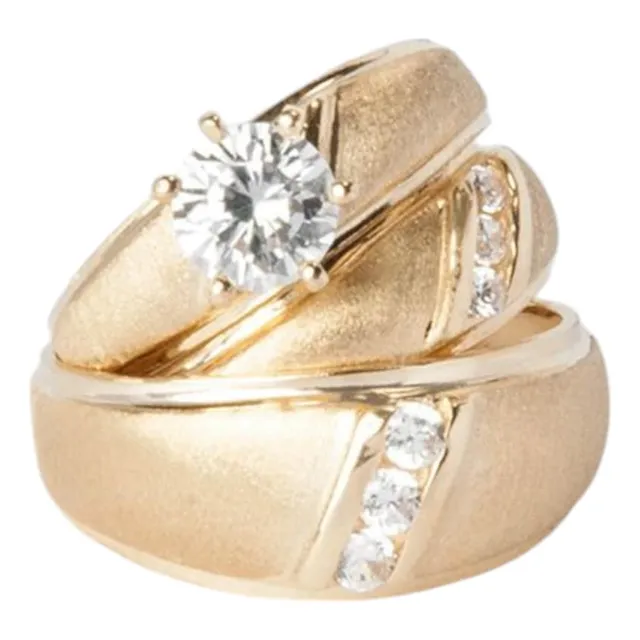 Anillo De Compromiso Y Matrimonial Económicos Acero Quirúrj