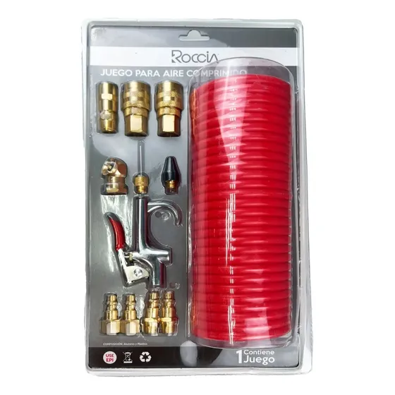 Kit De Accesorios Para Compresor 14 Piezas Marca Roccia