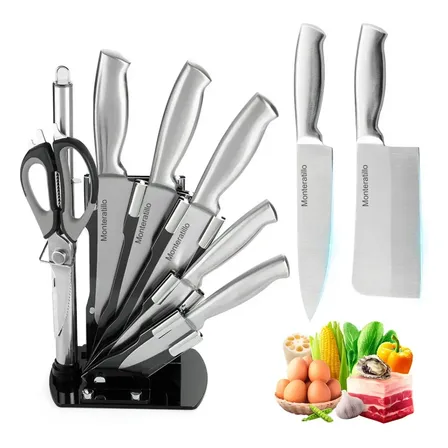 Monteratillo® Juego De Cuchillos De Cocina 8 Piezas Con Base