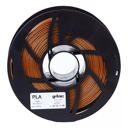 Filamento 3D PLA Grilon3 de 1.75mm y 1kg cobre