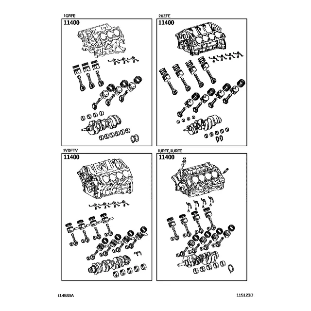 3/4 Motor Toyota 2uzfe, Nuevo (short Block Assembly)