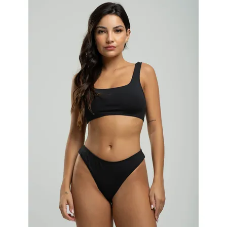 Biquine Top Regata Fio Duplo Moda Praia Proteção Solar Uv50+
