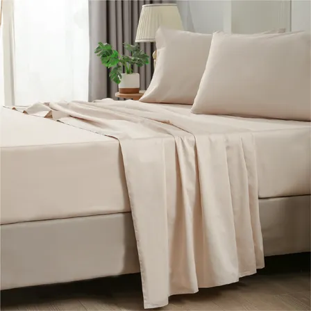 Set De Sábanas 400 Hilos 100% Algodón 2 Plazas Blair Home Color Beige