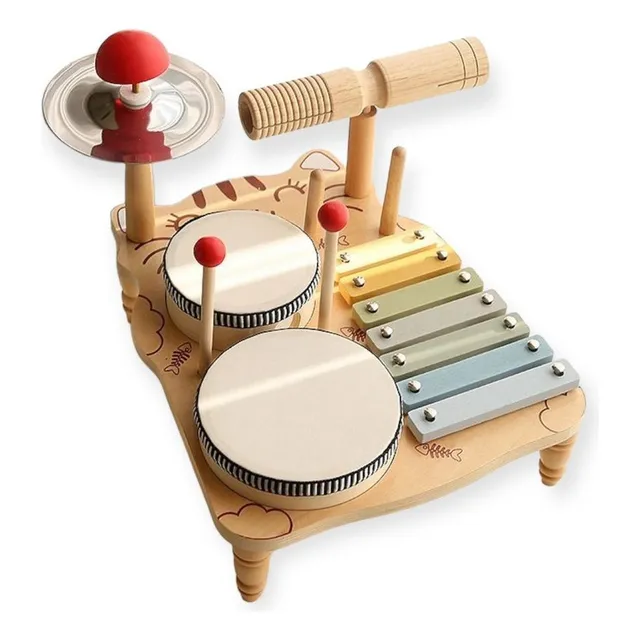 Mesa Bateria Musical. Juego Didáctico  En Madera  24011