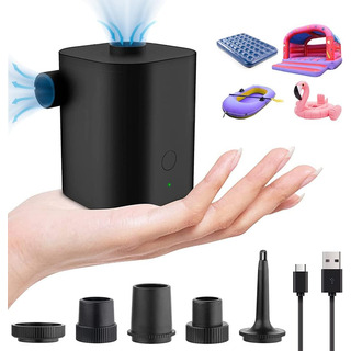 Portable Air Pump, Electric Air Pump With 5 Free Nozzles, Portable Air Pump, Electric Air Pump With 5 Free Nozzles,