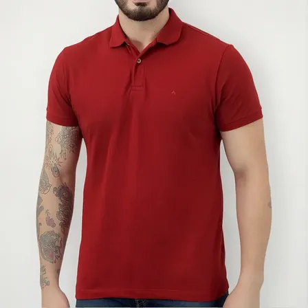 Polo Aramis Masculina Piquet Basic Mono Vermelha