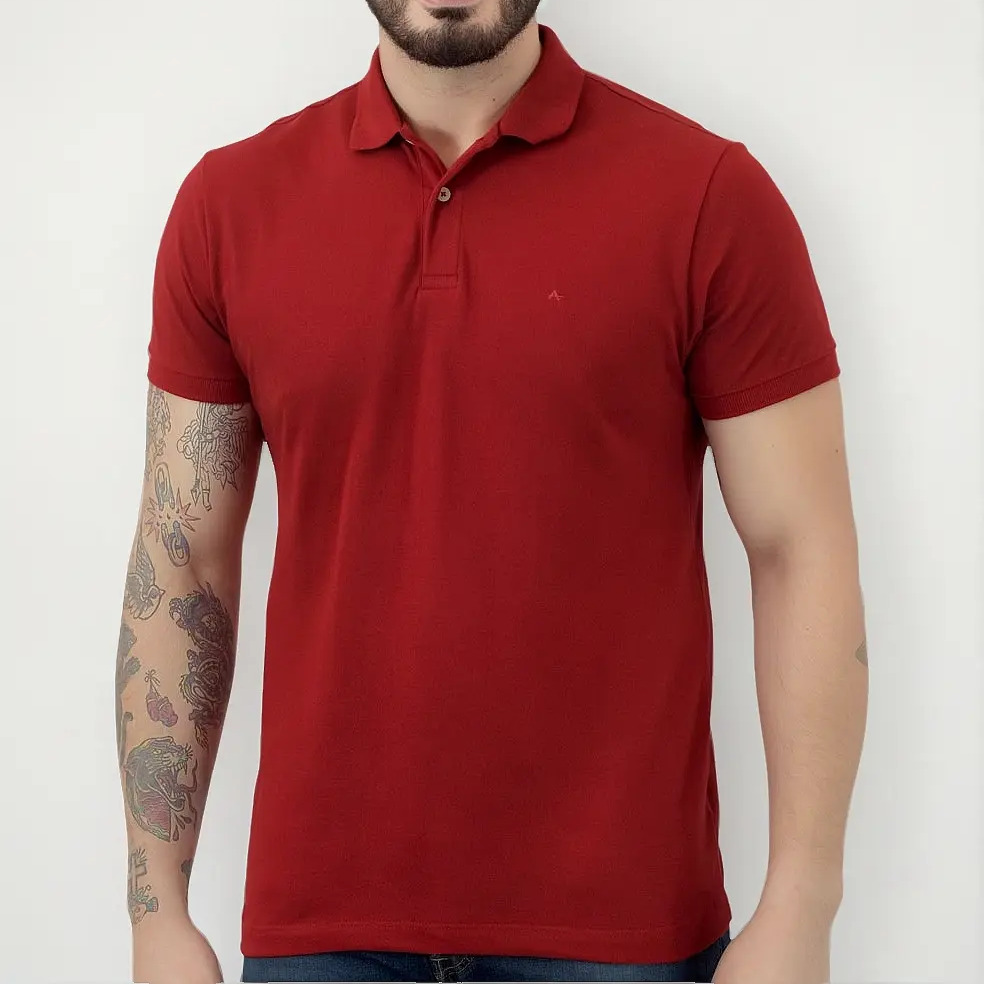 Polo Aramis Masculina Piquet Basic Mono Vermelha