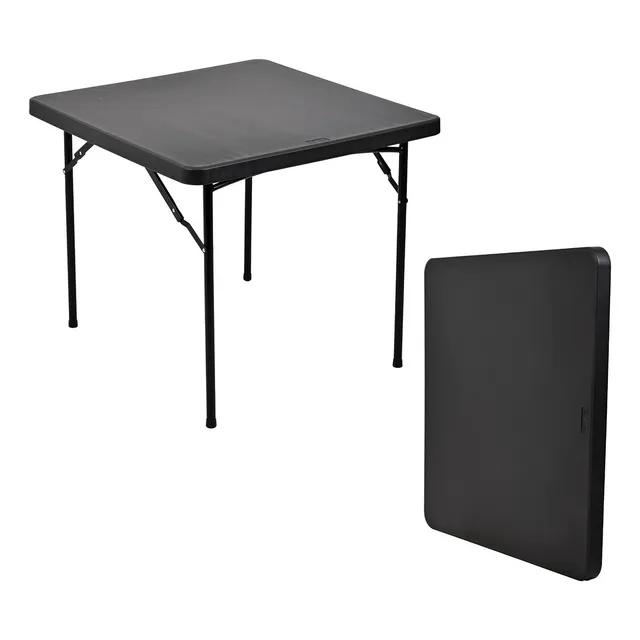 Mesa Tablon Plegable Eke Life Home S-87 Cuadrado 87 Cm Color Negro